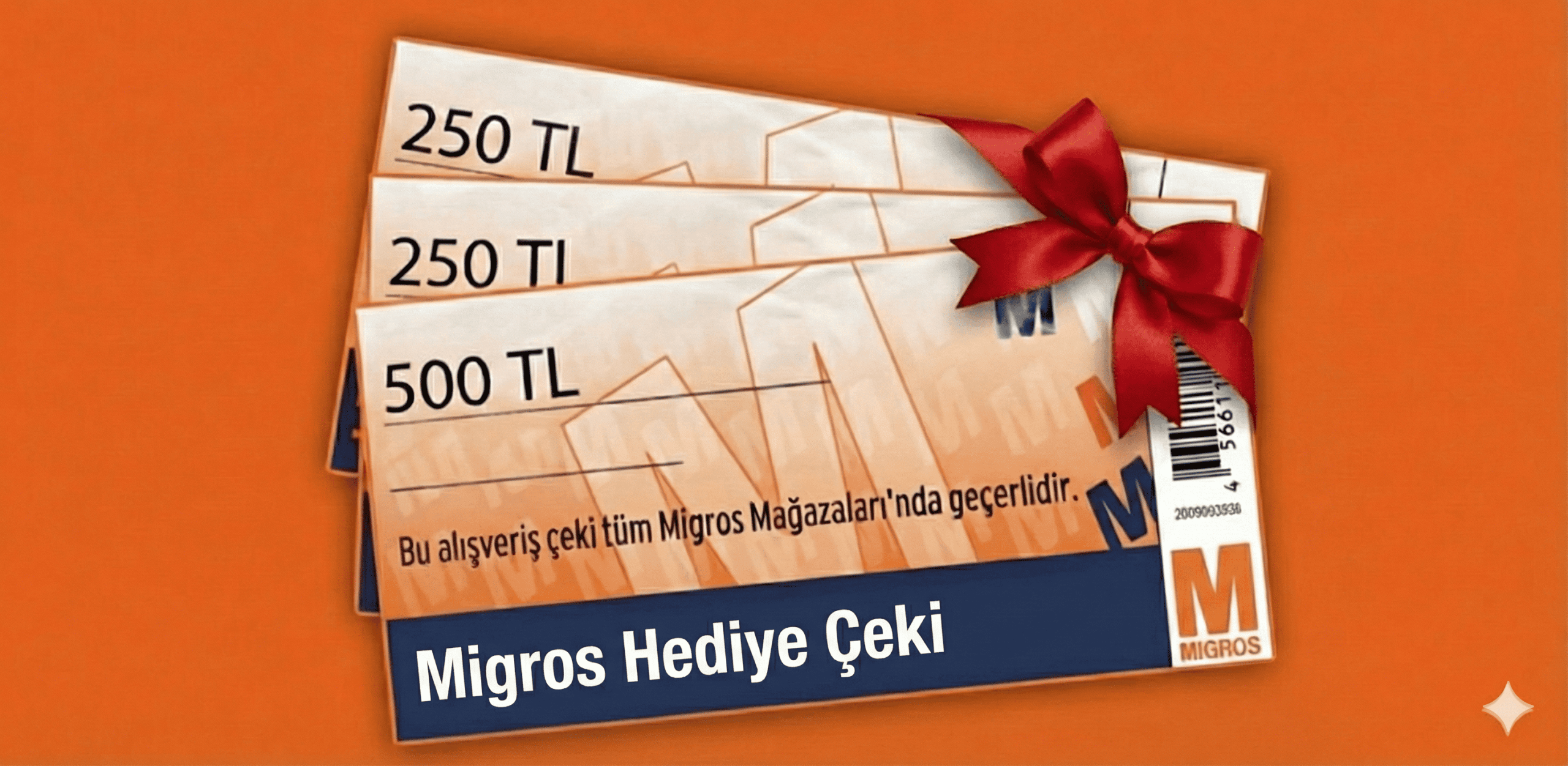 Migros 1.000 TL Hediye Çeki Mockup Kampanya Görseli